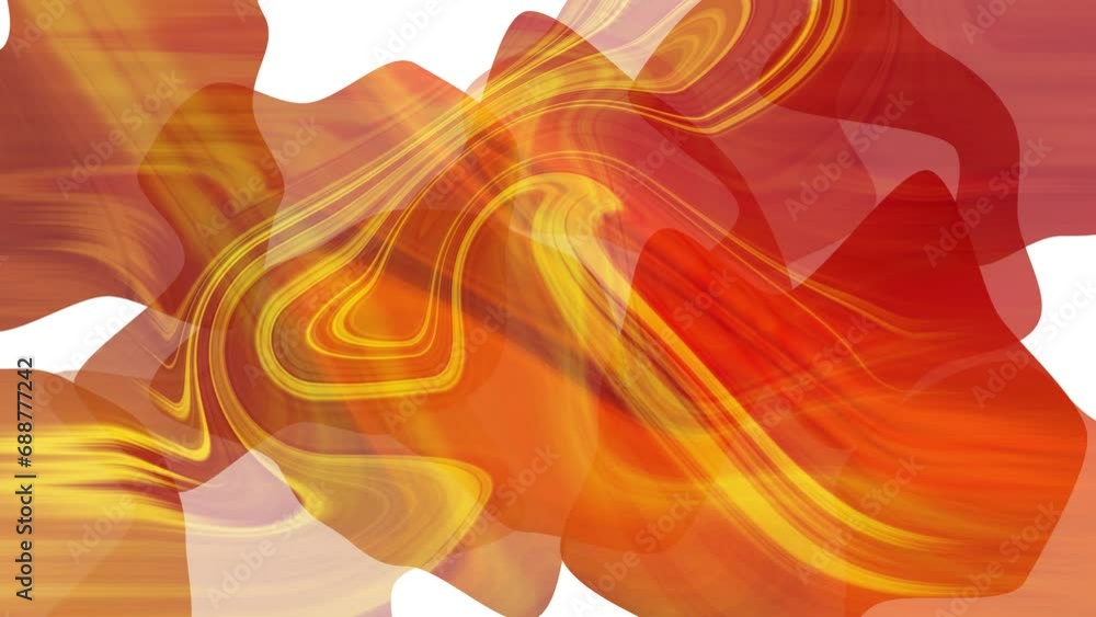 Flowing Red and Yellow Frame full of overlapping red and yellow