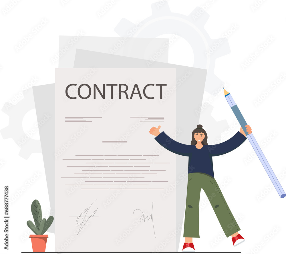 Person signing the document, contract, reaching agreement, partnership in business,