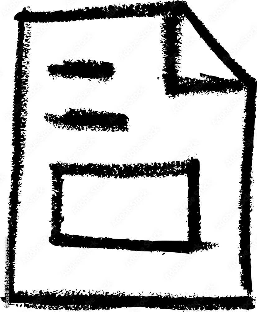 Document Icon - Crayon Chalk Drawing Document Icon - Crayon Chalk Drawing