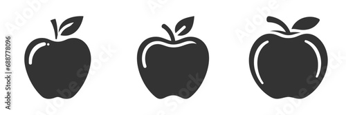 Apple icon set. Vector illustration