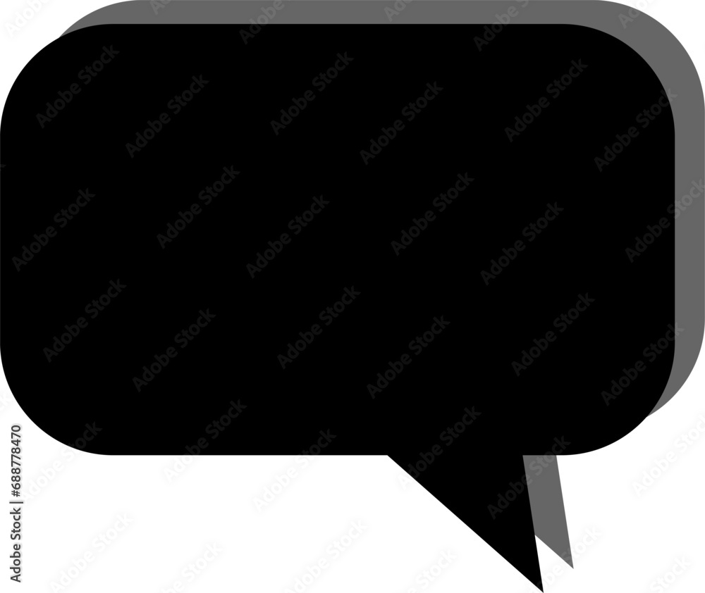 Blank Speech Bubble Cloud Message Symbol Element Icon with Empty Space for Text and 3D Style Shadow Effect. Vector Image. Blank Speech Bubble Cloud Message Symbol Element Icon with Empty Space for Text and 3D Style Shadow Effect. Vector Image.
