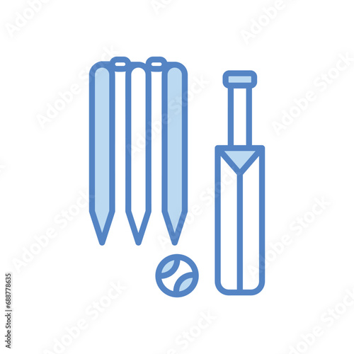 Cricket icon vector stock illustration