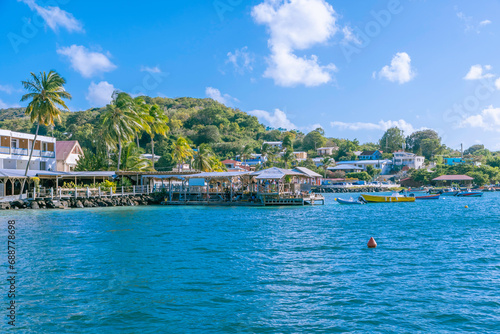Vue de la ville de Saint Anne à La Martinique. Antilles Françaises. photo