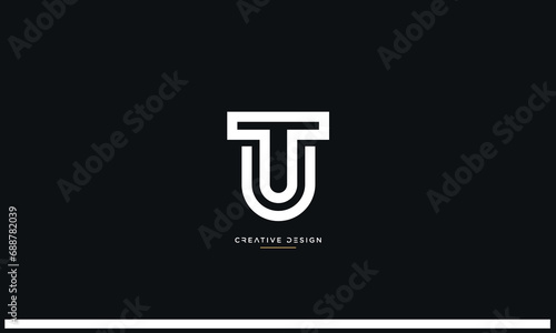 Fotografie Alphabet letters UT or TU logo monogram