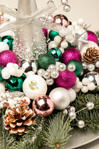 christmas decoration on the table