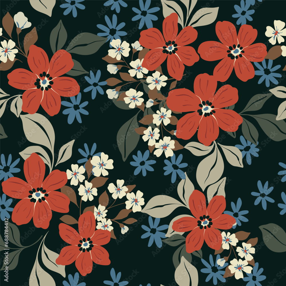 Flowers in winter shades