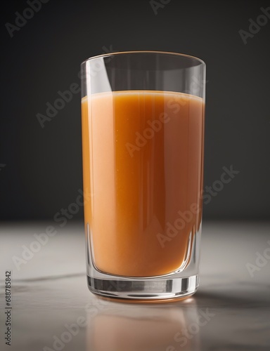 Juice in the glass. AI generated illustration