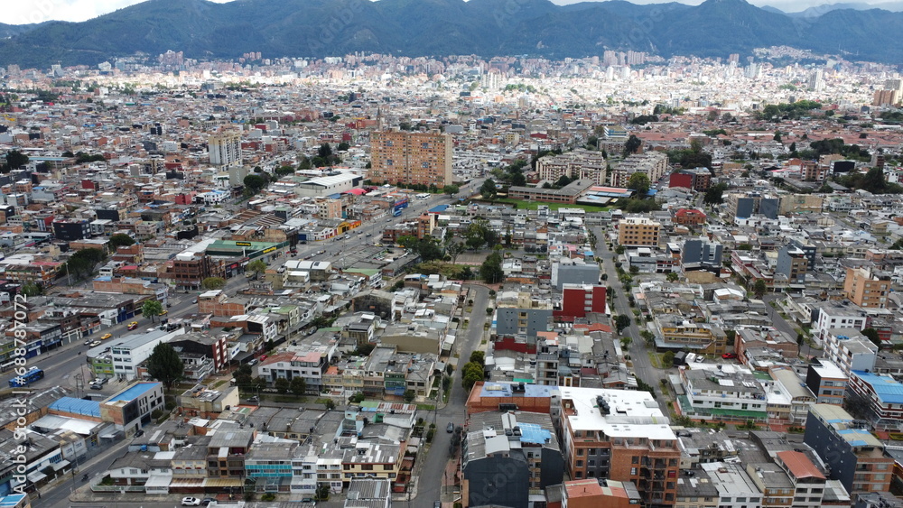 
aerial images with drone of bogota