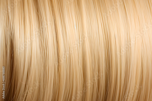 Straight blonde hair background close up texture. AI generated