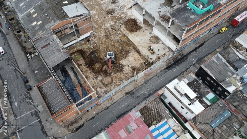 aerial images with drone of bogota