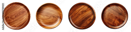 Wooden Plate Hyperrealistic Highly Detailed Isolated On Transparent Background Png File