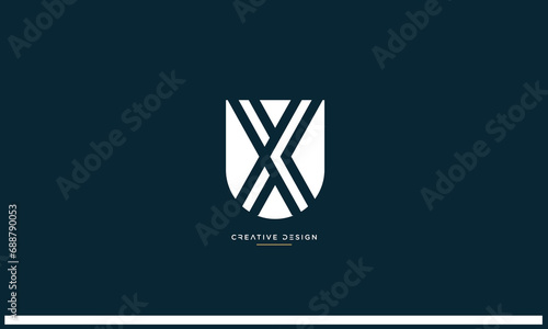 UX or XU Alphabet letters logo monogram photo