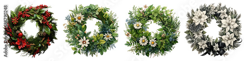 wreath Hyperrealistic Highly Detailed Isolated On Transparent Background Png File
