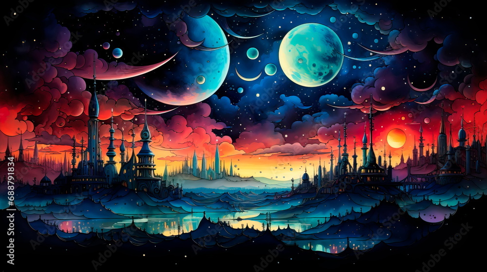 Space background with nebulas and stars. Space background with nebulas and stars.