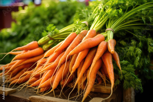 Carrots at a farmers market.