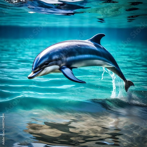 dolphin jumping in the water generative AI tool