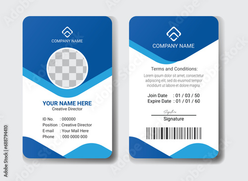Modern and clean business id card template