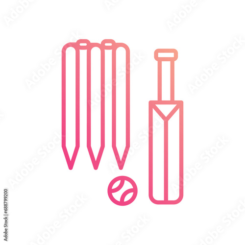 Cricket icon vector stock illustration