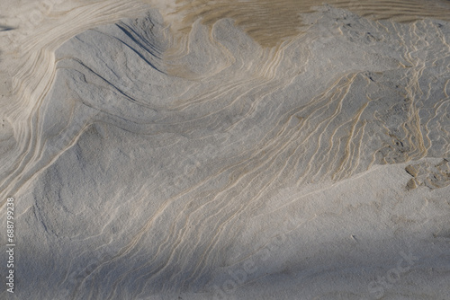 winter sand dunes in the morning