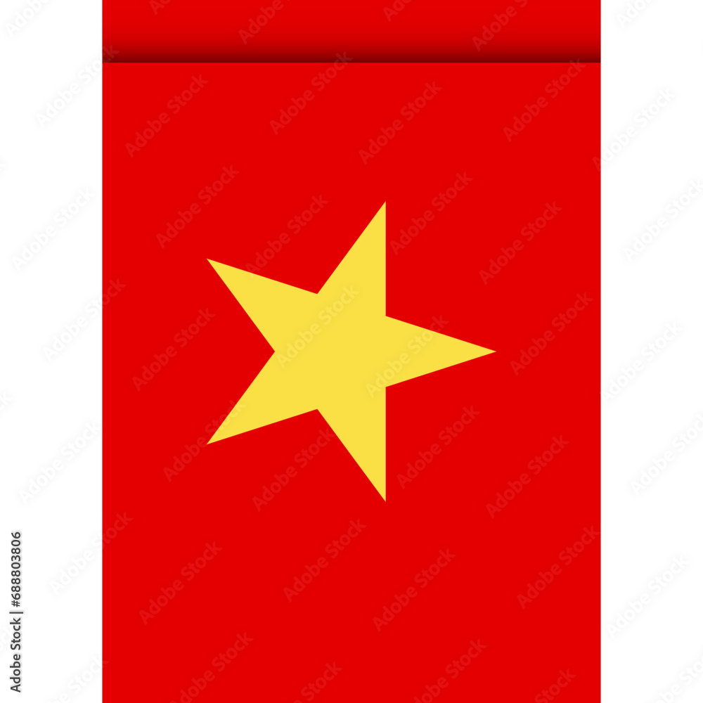 Vietnam flag or pennant isolated on white background. Pennant flag icon. Vietnam flag or pennant isolated on white background. Pennant flag icon.
