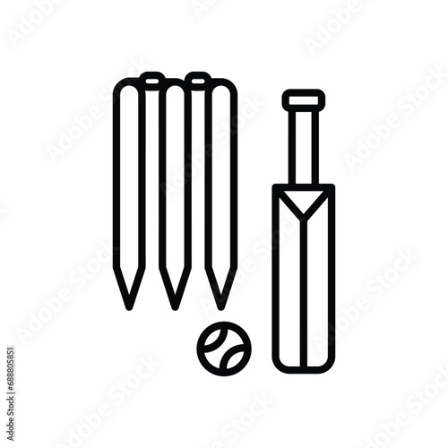 Cricket icon vector stock illustration