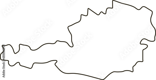 Map of Austria. Outline map vector illustration