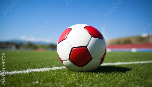 a football ball on a field