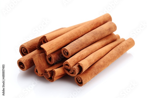 a group of cinnamon sticks