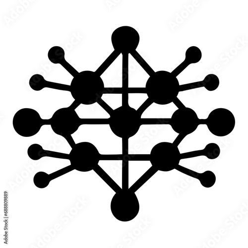 Complex Neural Network Vector Icon - Essential for AI, Deep Learning, and Advanced Computing Projects
