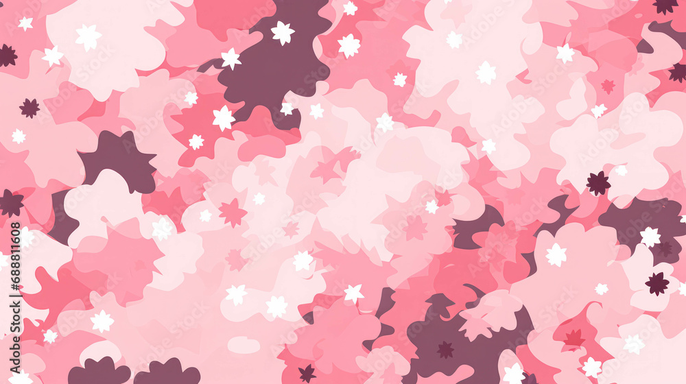 Abstract Cherry Blossoms Camo Texture Pattern. Pink Flowers. Unique Design for Textile Industry Abstract Cherry Blossoms Camo Texture Pattern. Pink Flowers. Unique Design for Textile Industry