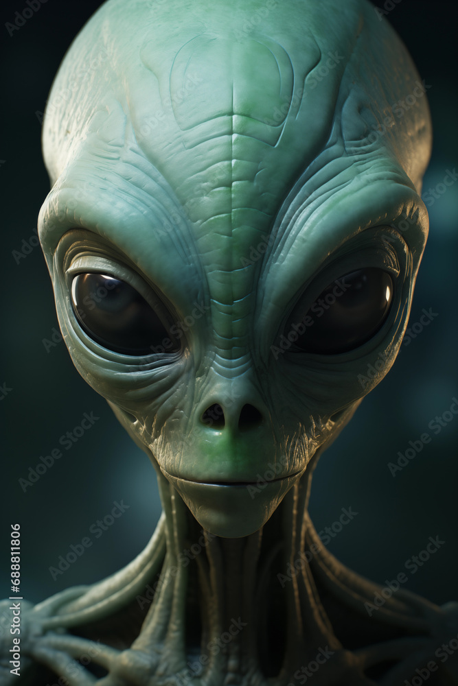 Portrait of Alien looking at the Camera Portrait of Alien looking at the Camera