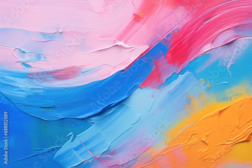 A close-up view of a painting depicting a powerful wave. This image can be used in various design projects
