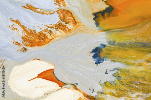 Aerial view of Riotinto's colorful landscape in Spain photo