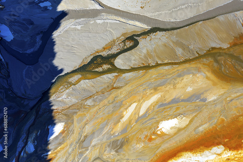 Aerial view of Riotinto mining landscape in Spain photo