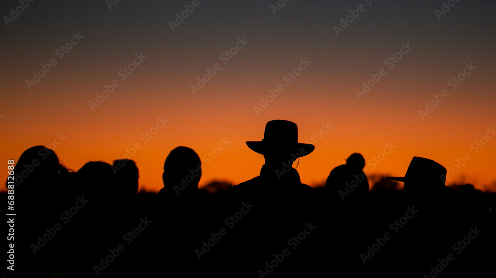 Ghan passengers watching the sunrise at marla