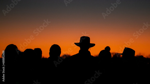 Ghan passengers watching the sunrise at marla