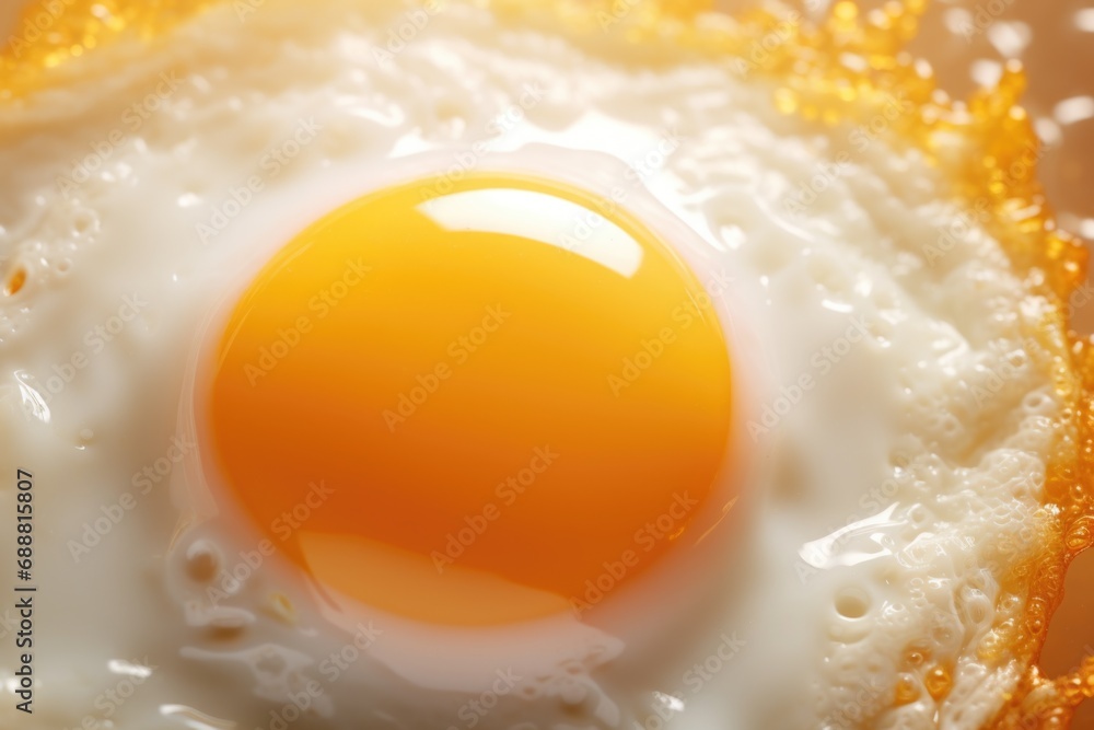 A delicious fried egg served on top of a piece of bread. Perfect for a hearty breakfast or brunch A delicious fried egg served on top of a piece of bread. Perfect for a hearty breakfast or brunch