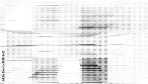 Wallpaper Mural Stylish abstract black and white technology background with a glowing grid of lines, dots and digital data particles. This modern minimalist motion background is full HD and a seamless loop. Torontodigital.ca