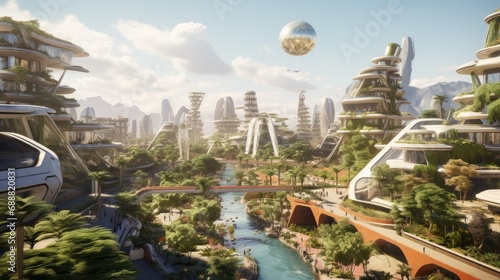 Futuristic Desert City eco-friendly © TheosArtTavern