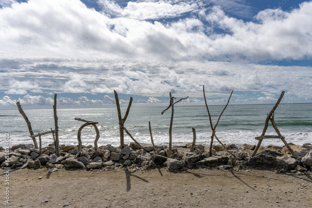 Tasman Sea Beach at Hokitika New Zealand Tasman Sea Beach at Hokitika New Zealand
