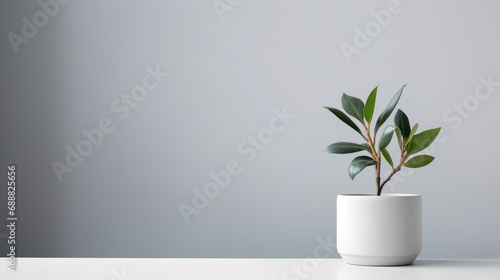 Closeup of Image Mockup with Small Plant