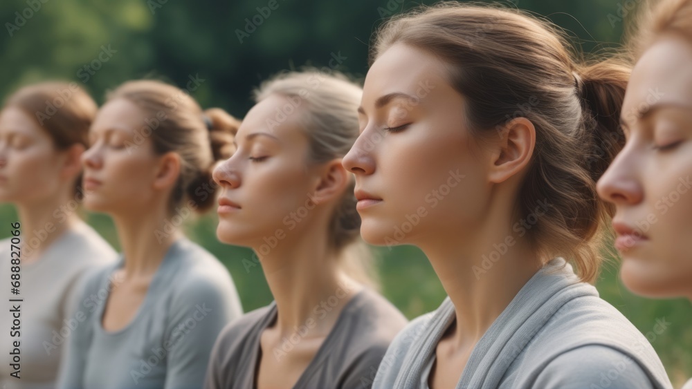 group of females in the yoga gym