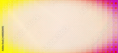 Colorful horizontal background. Empty panorama yellow color backdrop illustration with copy space, usable for social media, story, banner, poster, Ads, events, and various design works