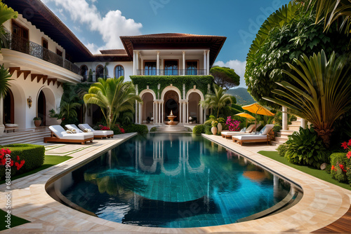 pool in hotel, Ultra Luxury Garden