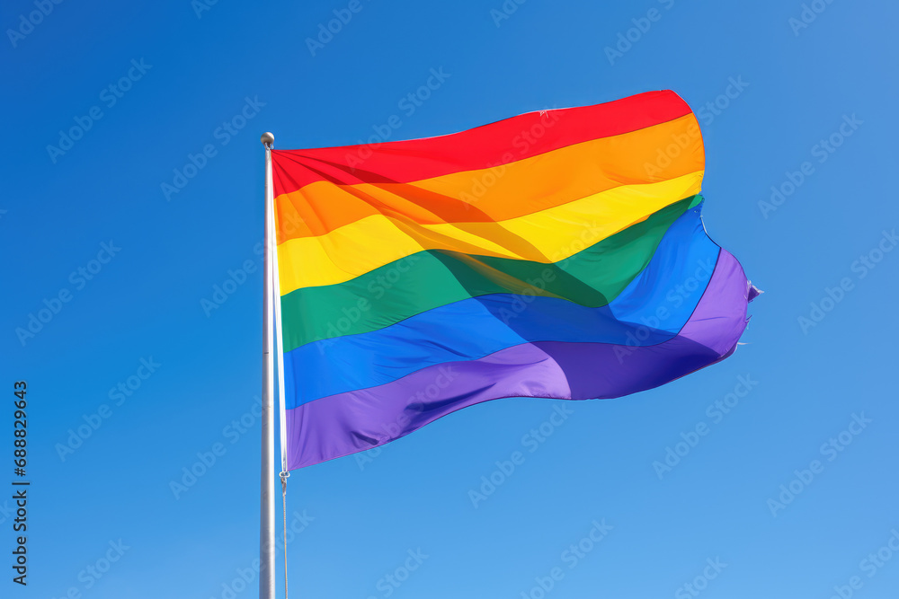 LGBTQ+ Pride Symbol: Flag in the Wind LGBTQ+ Pride Symbol: Flag in the Wind