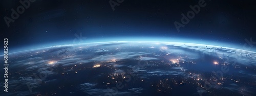 an image of the earth from space Generative AI photo