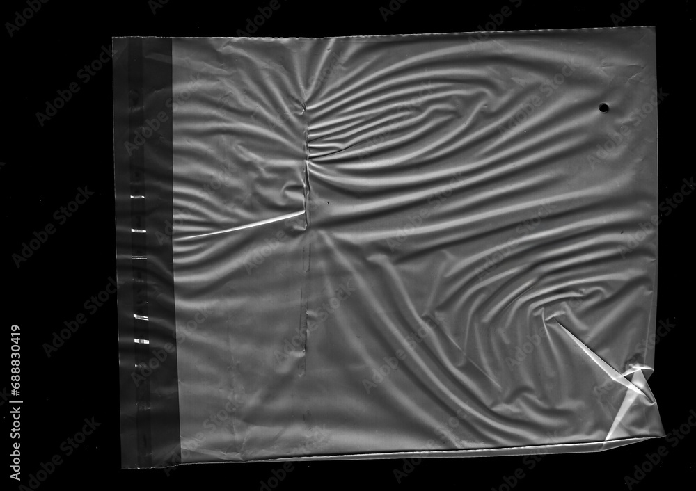 Plastic film photograph wrinkled layer effect