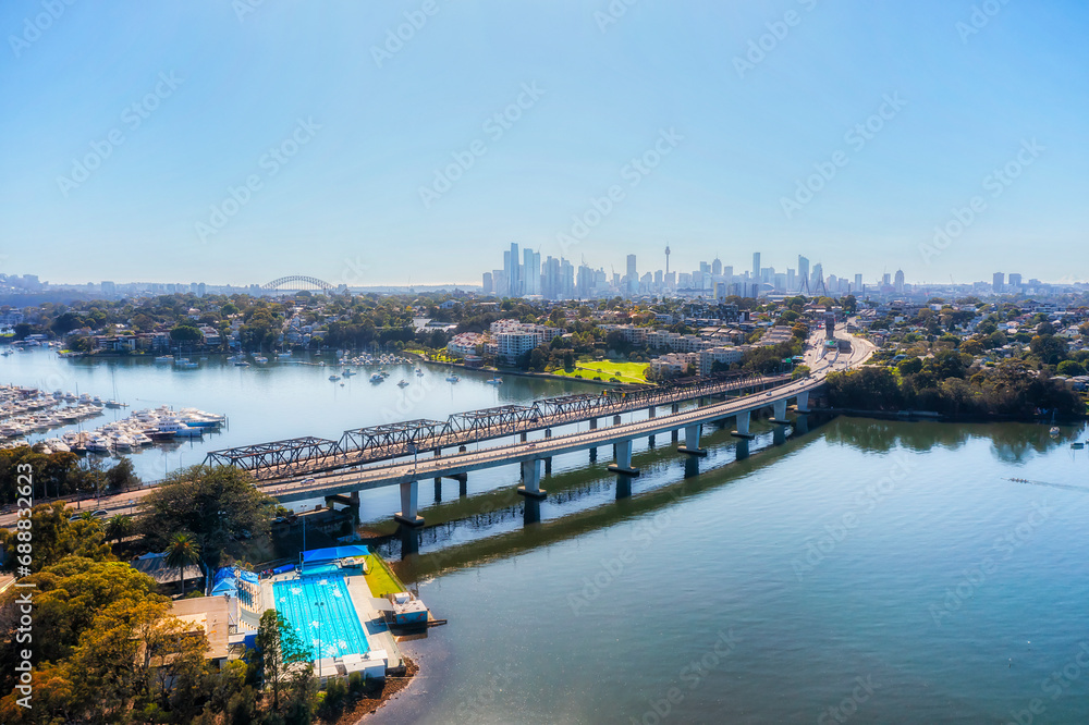 Fototapeta premium D SYdney RI Bridge 2 CBD River
