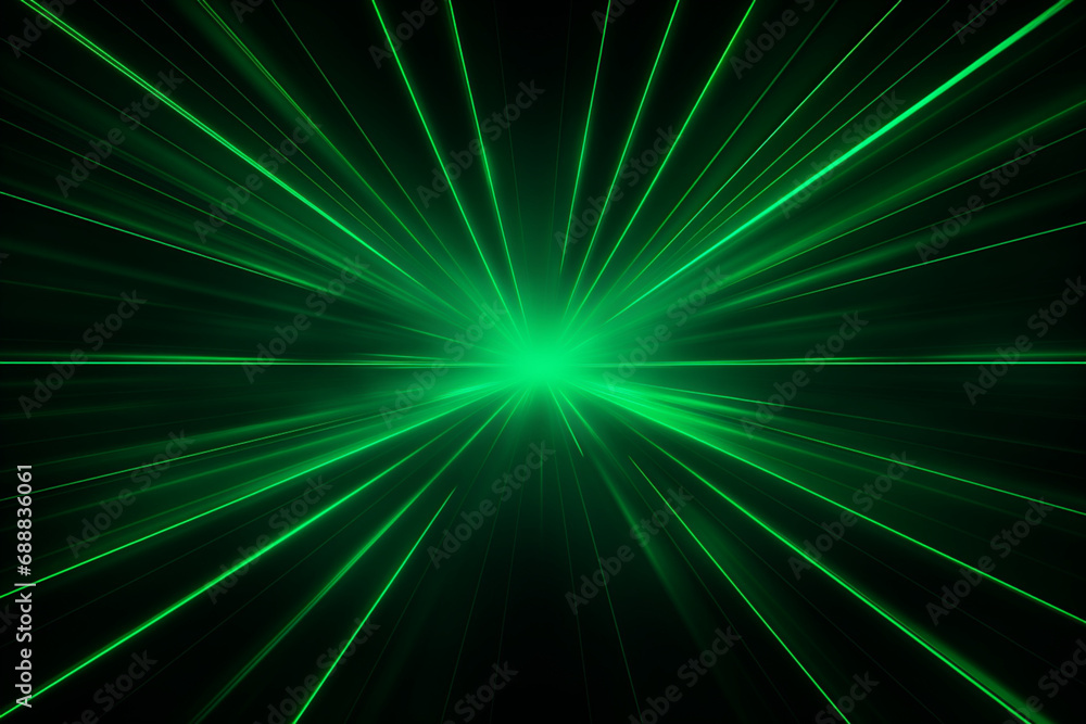 Fond noir avec flash lumineux, laser néon vert. Arrière-plan pour conception et création graphique. Ambiance technologie, futuriste. Fond noir avec flash lumineux, laser néon vert. Arrière-plan pour conception et création graphique. Ambiance technologie, futuriste.