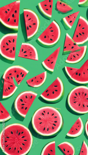 seamless pattern with watermelon